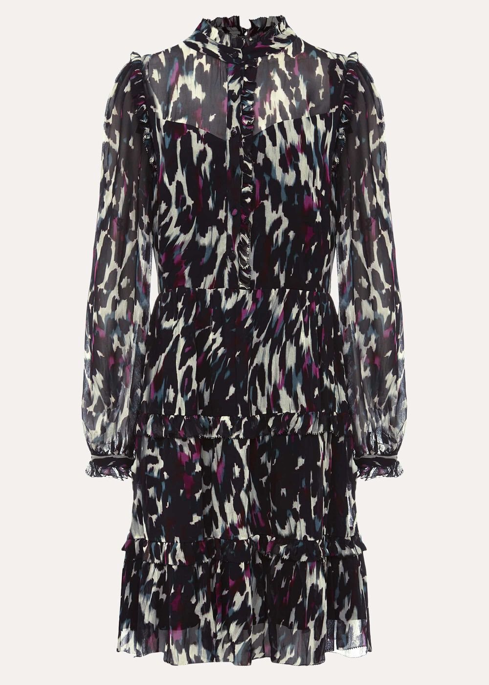 Millicent Print Tiered Dress Multi-Coloured
