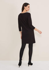 Lenia Check Dress Black/Pewter