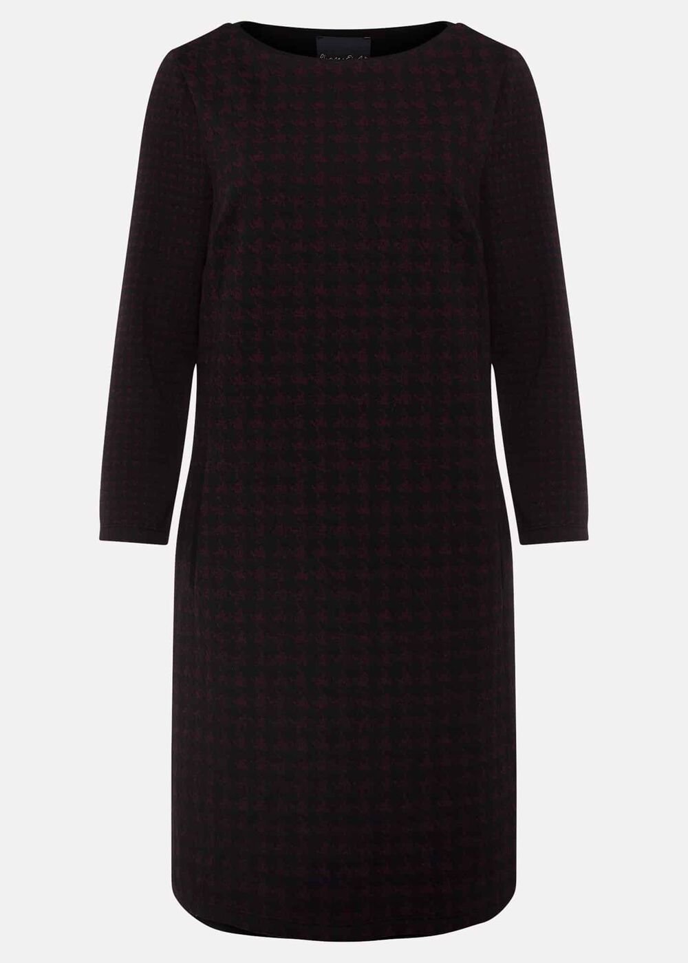 Lenia Check Dress Black/Pewter