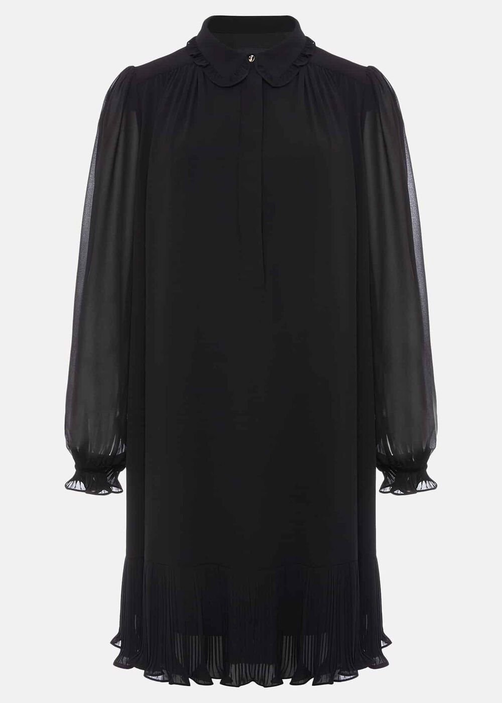 April Pleat Dress Black