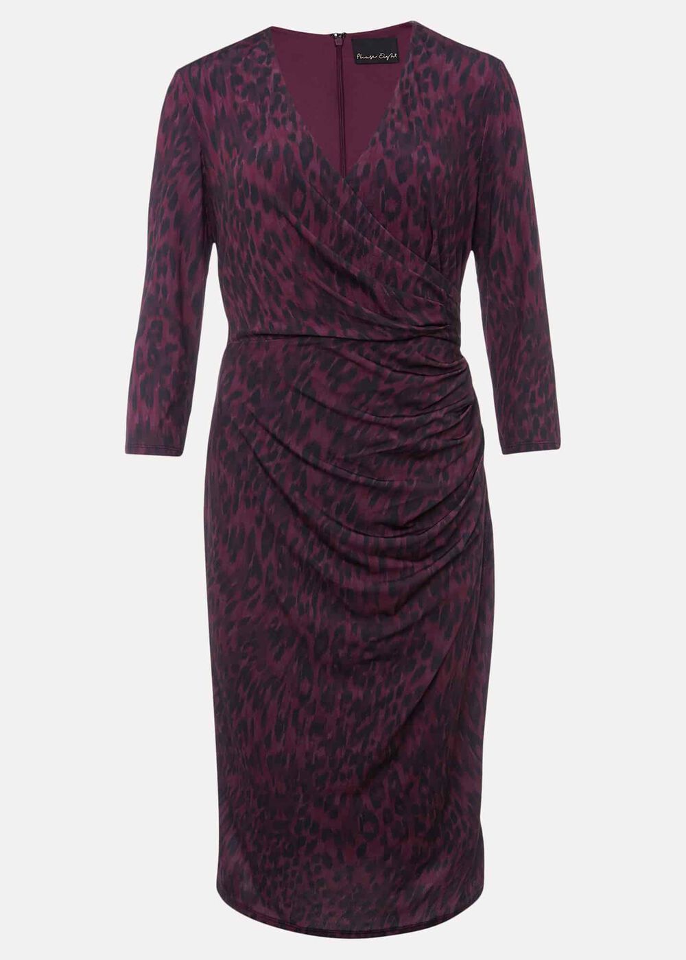 Nieve Leopard Print Dress Black/Purple