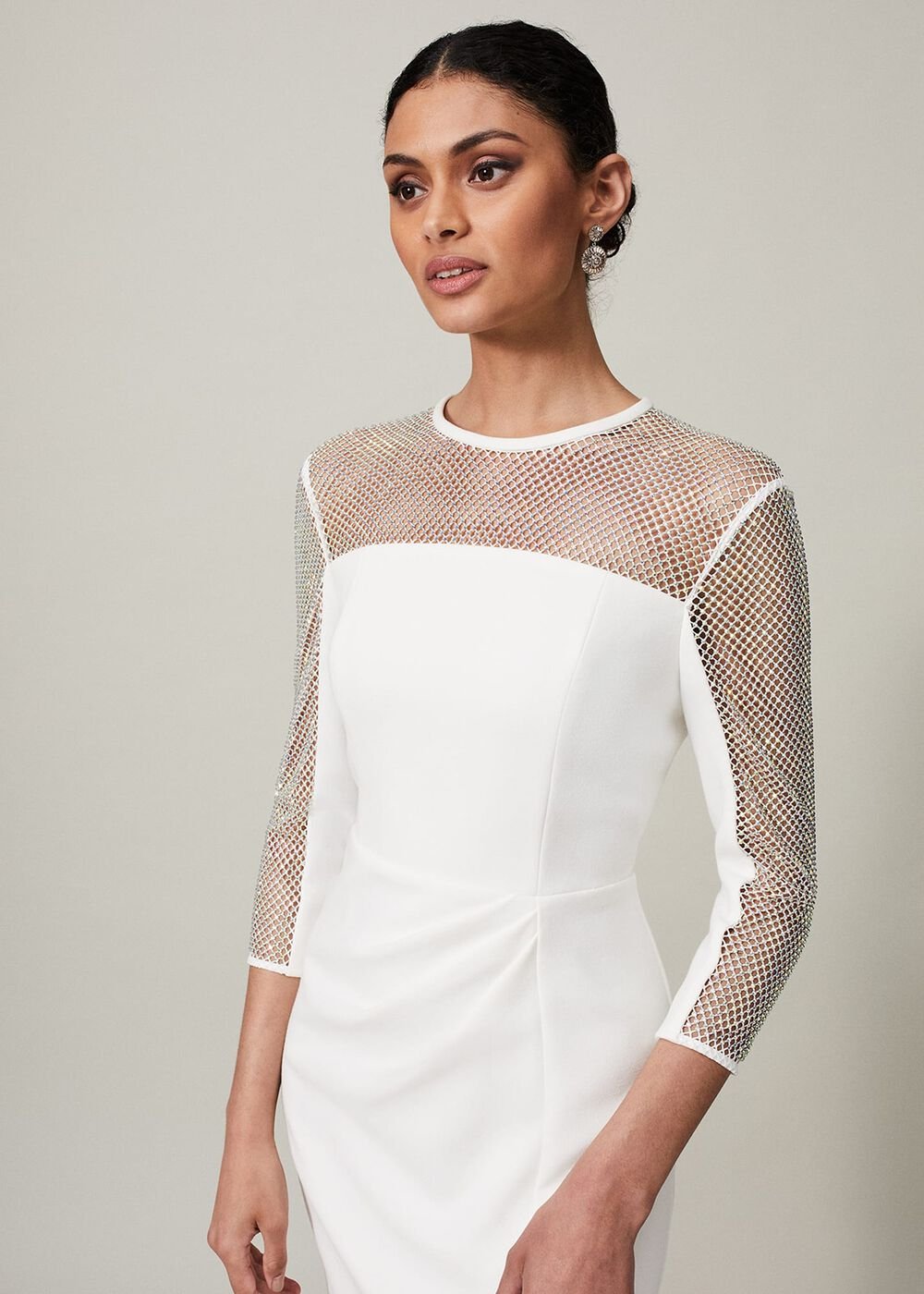 Belle Embellished Maxi Dress Ivory