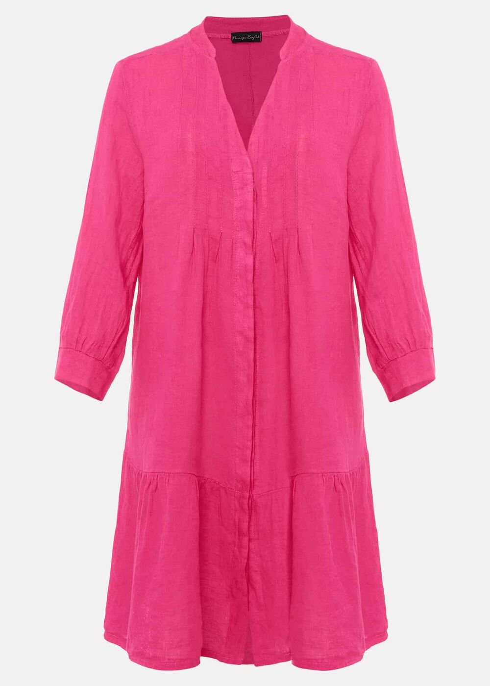 Penele Linen Swing Dress Magenta