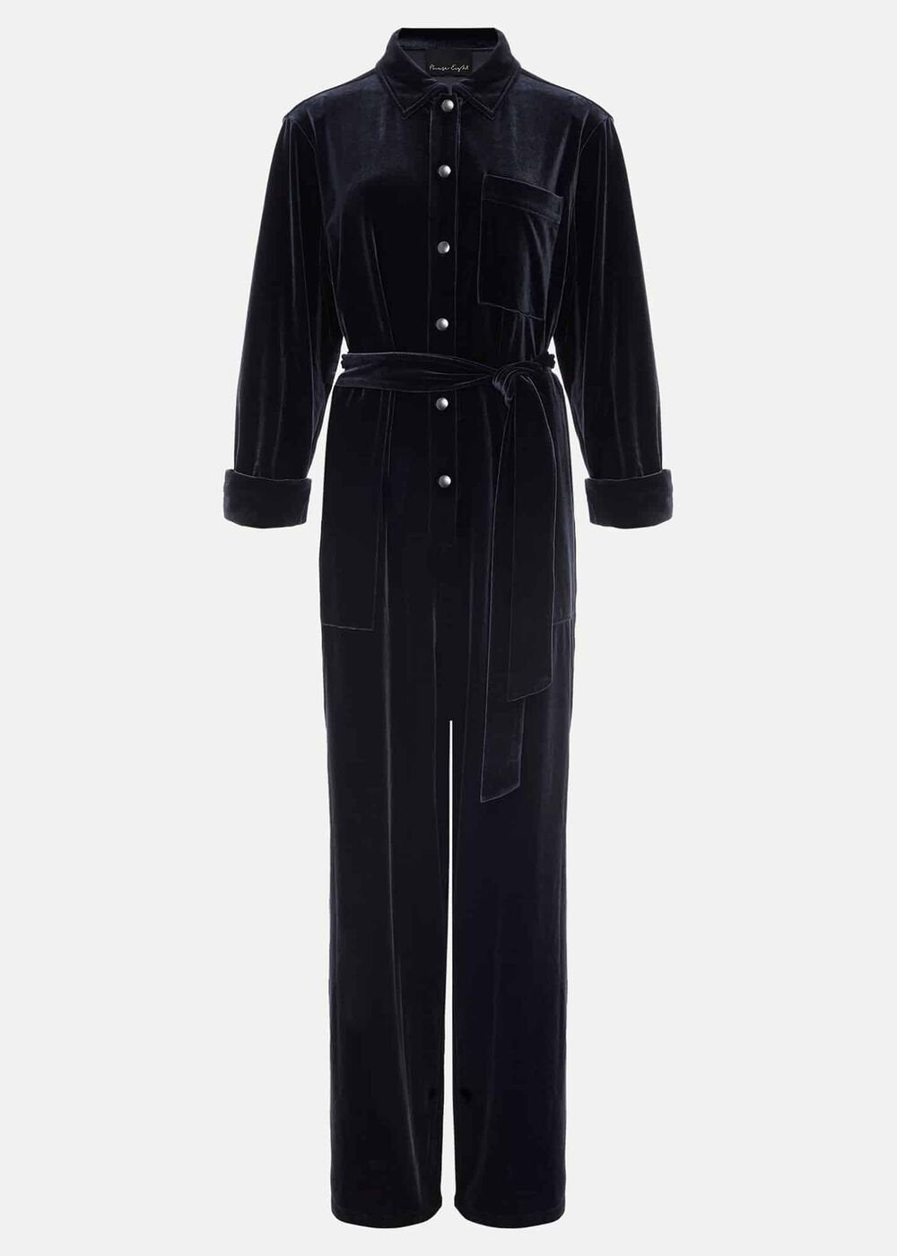 Nala Velvet Jumpsuit Charcoal