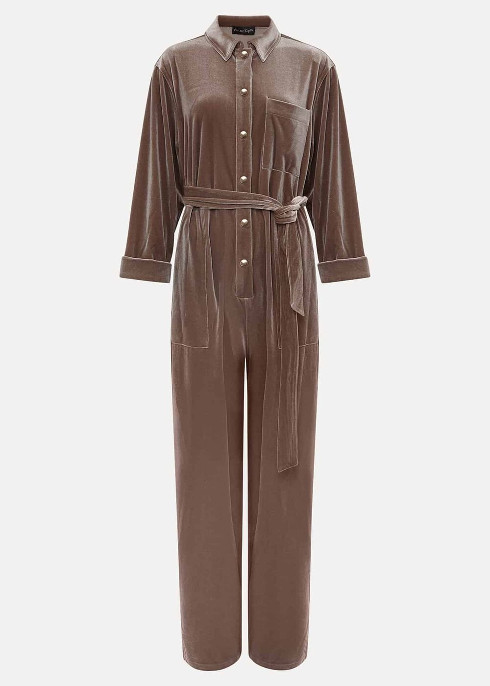 Nala Velvet Jumpsuit Mushroom