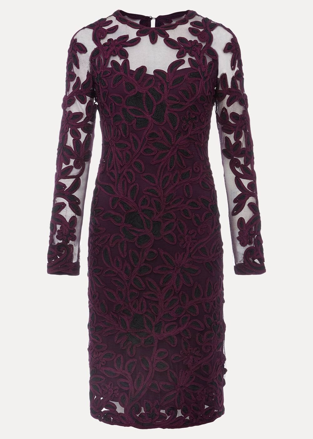 Madison Tapework Dress Black/Plum