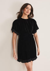 Gianna Velvet Dress Black