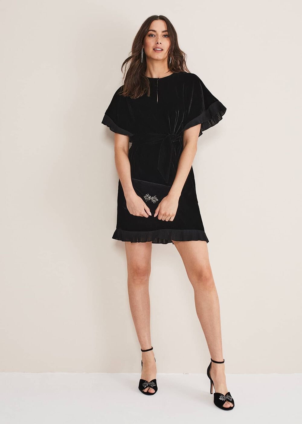 Gianna Velvet Dress Black