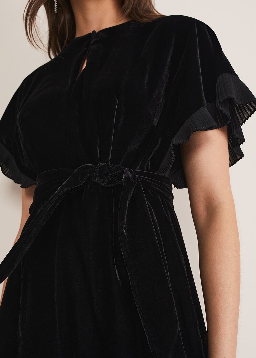 Gianna Velvet Dress Black