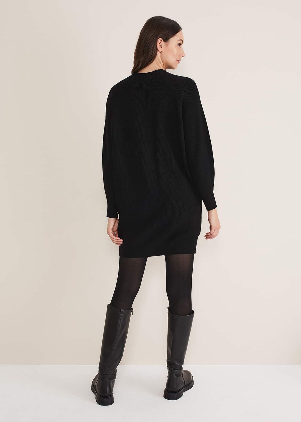 Eliana Knitted Jumper Dress Black