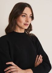 Eliana Knitted Jumper Dress Black