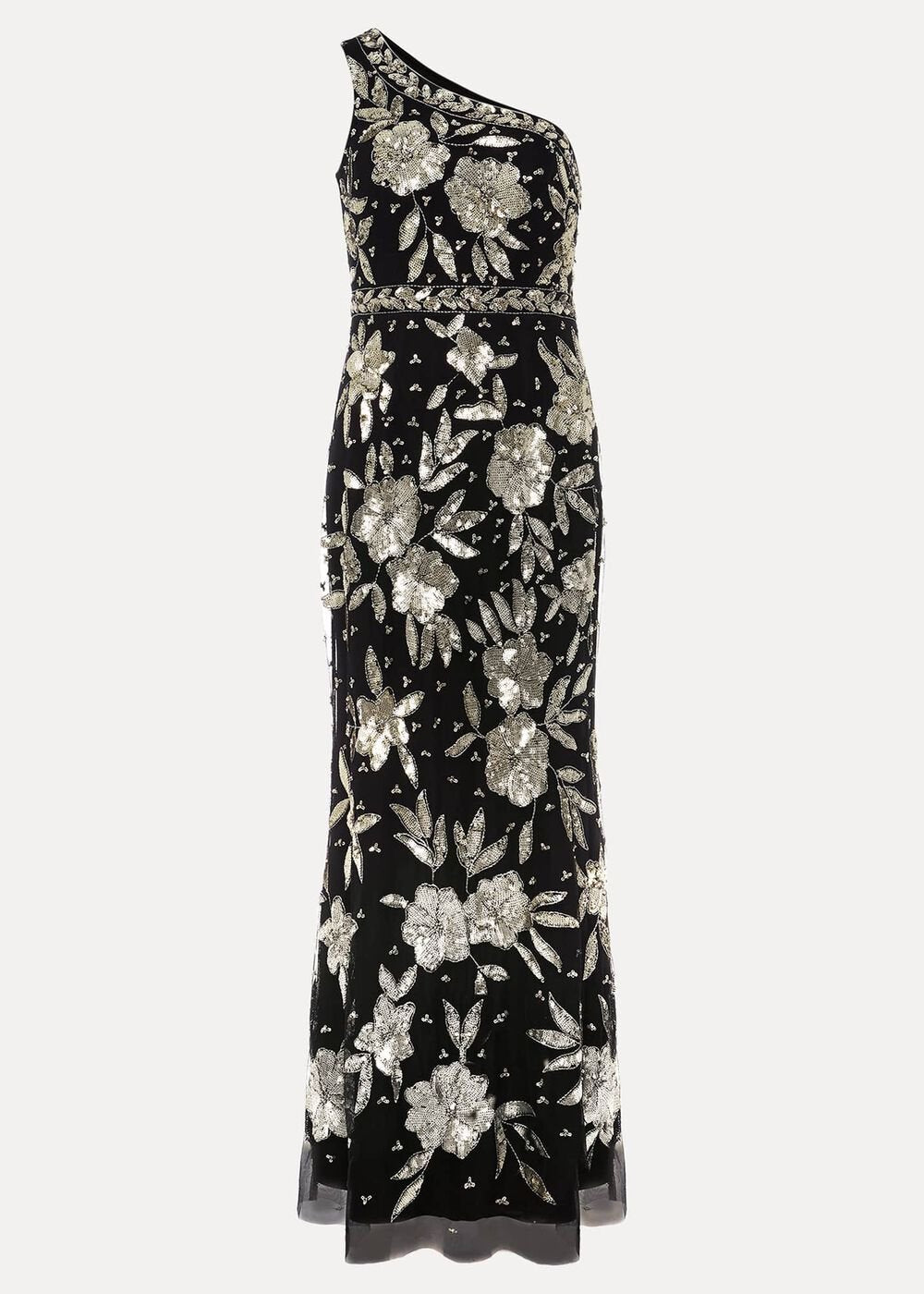 Serafina Embellished Maxi Dress Black/Gold