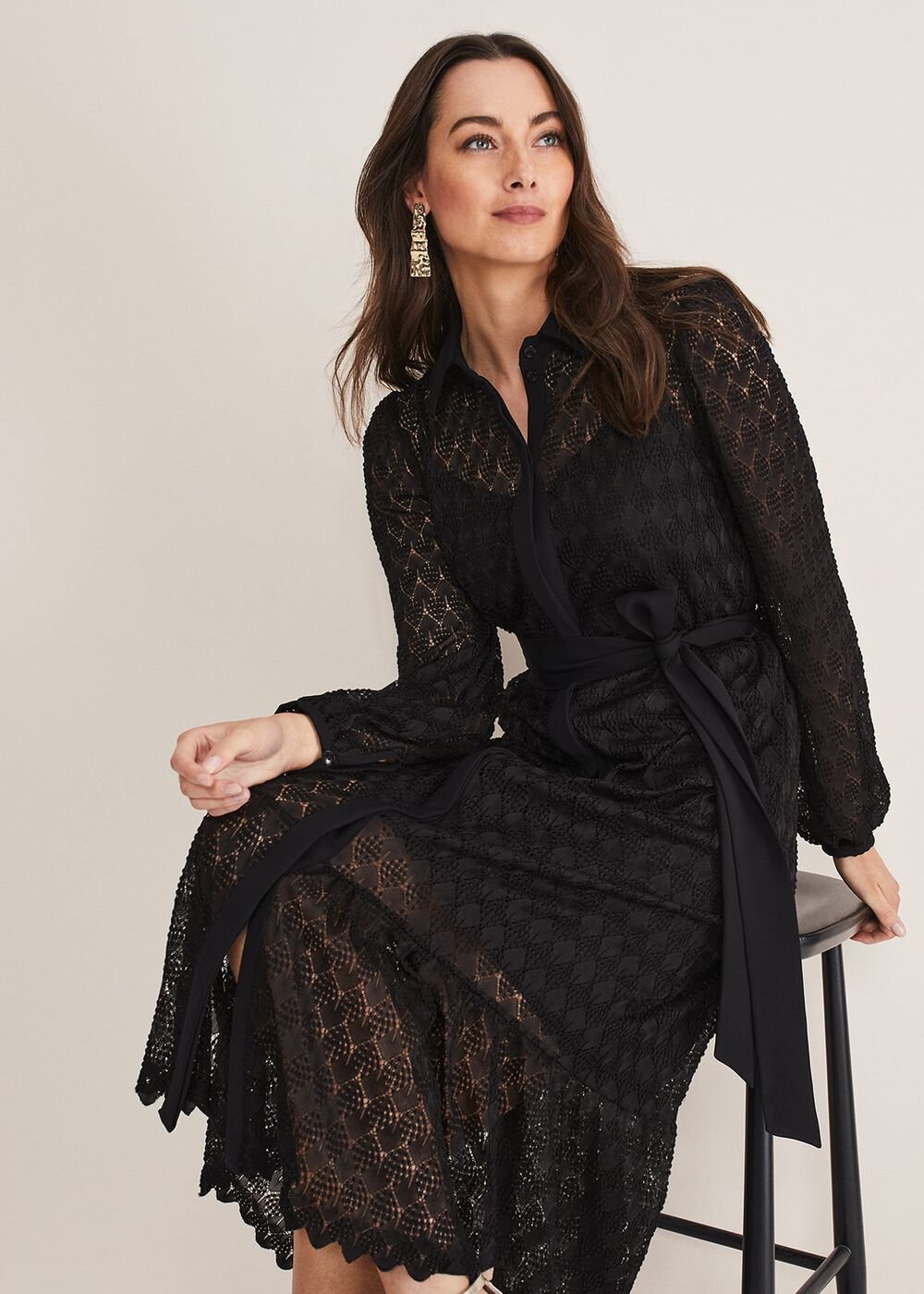 Leila Lace Dress Black