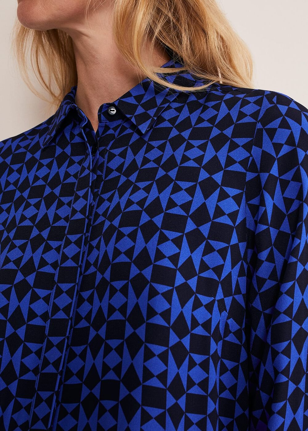 Bregitta Geo Swingdress Black/Blue