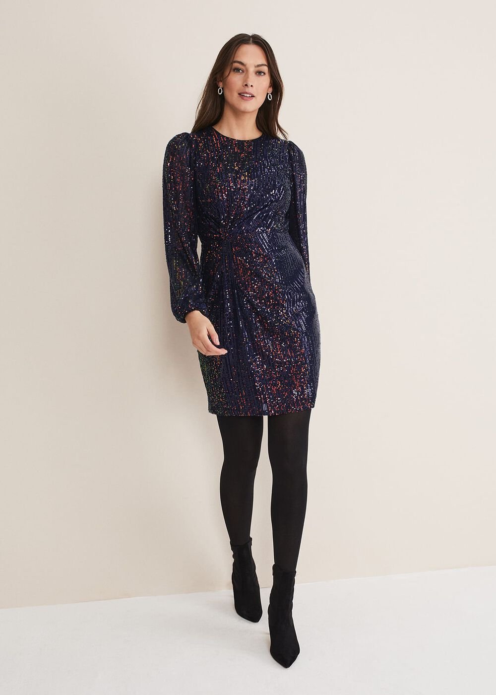 Orianne Sequin Dress Multi-Coloured
