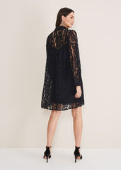 Maisy Lace Swing Dress Black