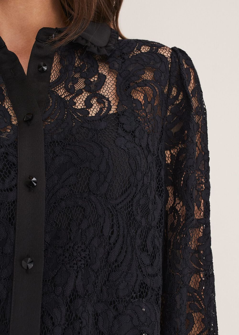 Maisy Lace Swing Dress Black