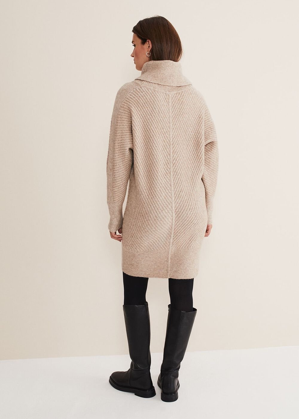 Fillipa Tunic Knit Dress Oatmeal