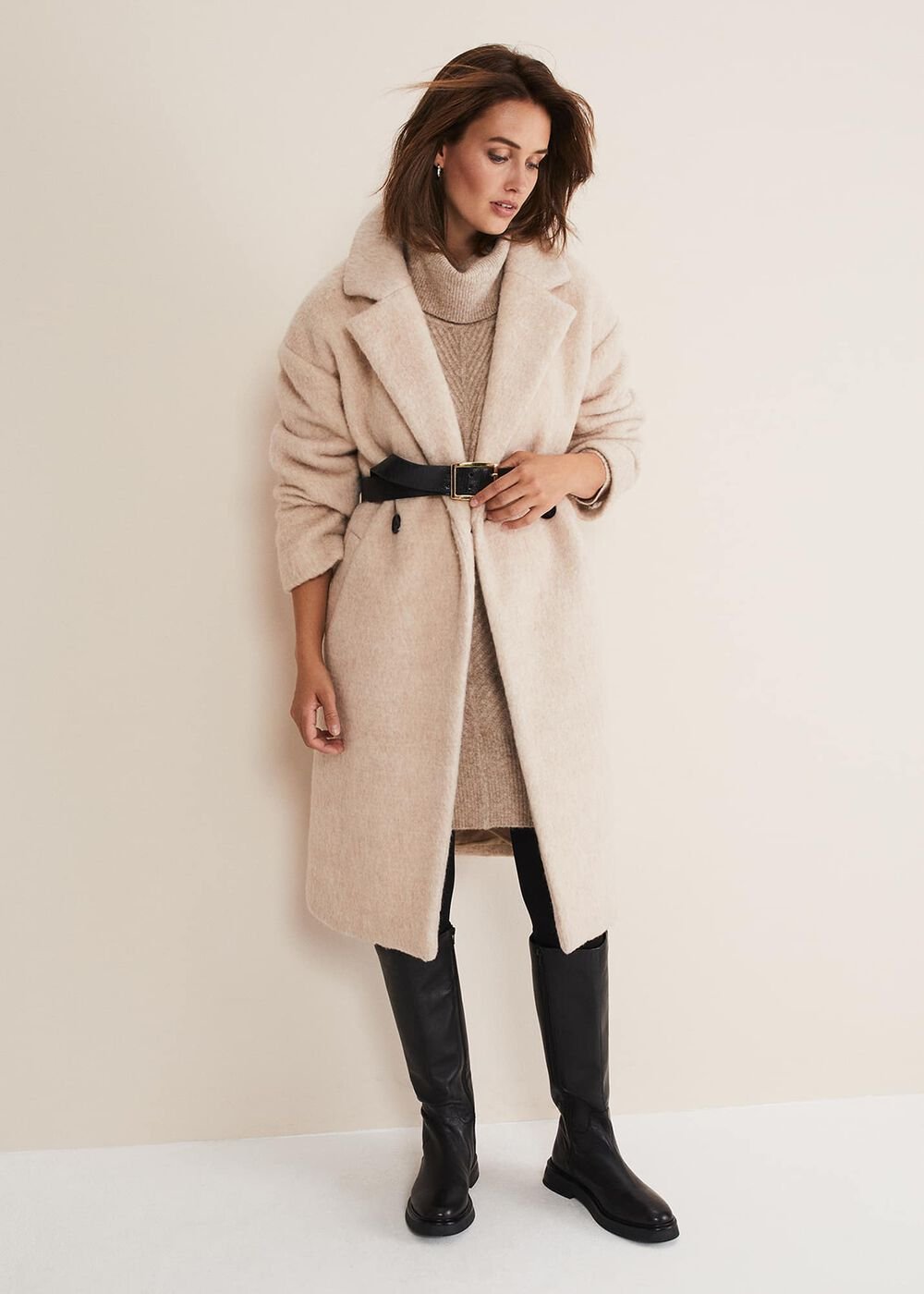 Fillipa Tunic Knit Dress Oatmeal