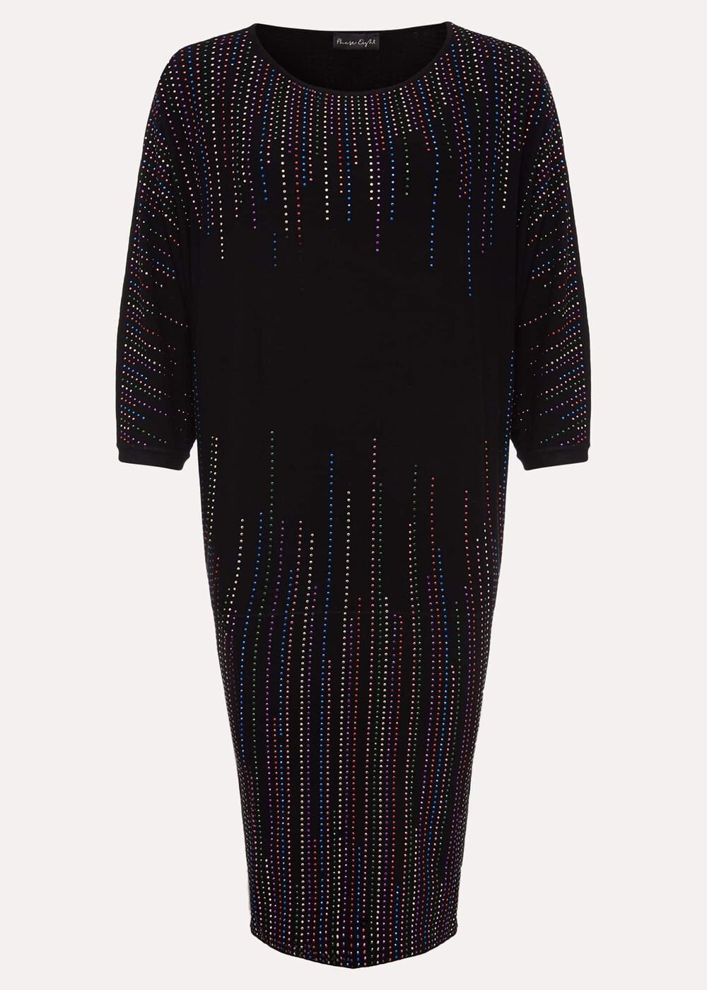 Becca Batwing Knitted Dress Black/Multi