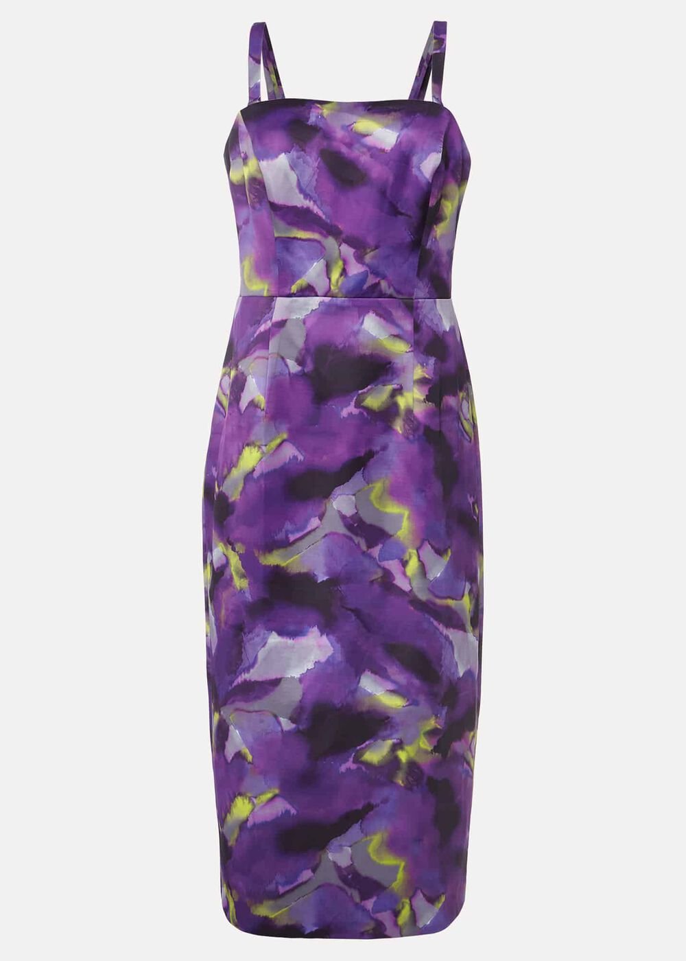 Adelita Abstract Print Dress Purple Multi