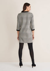Soraya Check Midi Dress Black/White