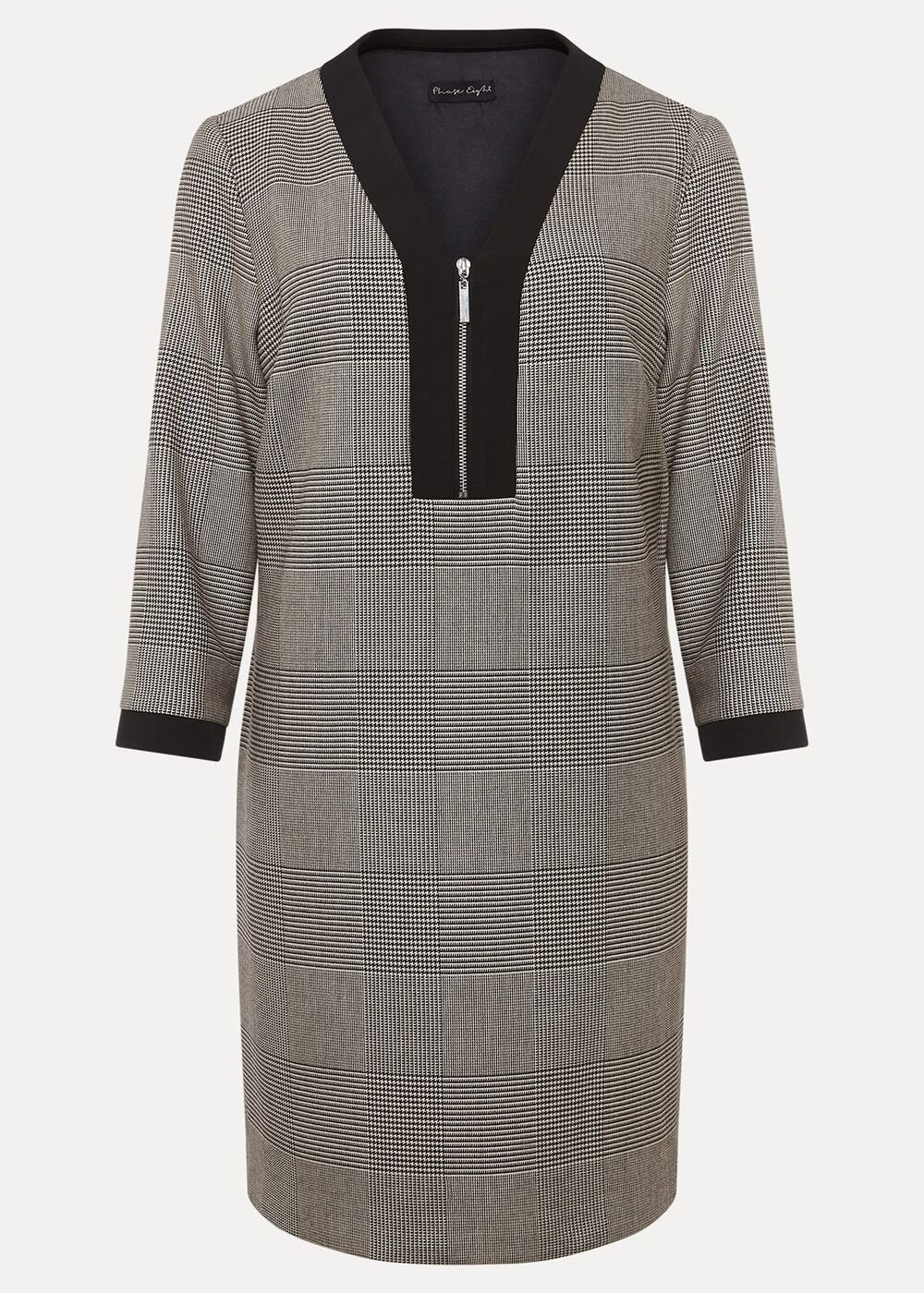 Soraya Check Midi Dress Black/White