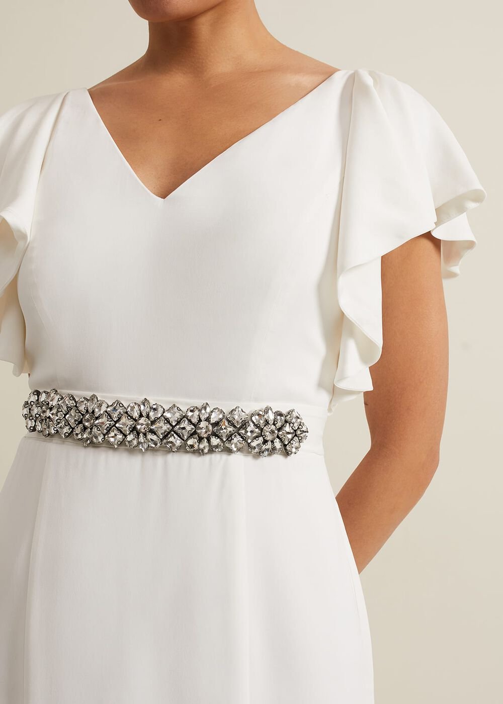 Ellery Frill Maxi Wedding Dress Parchment