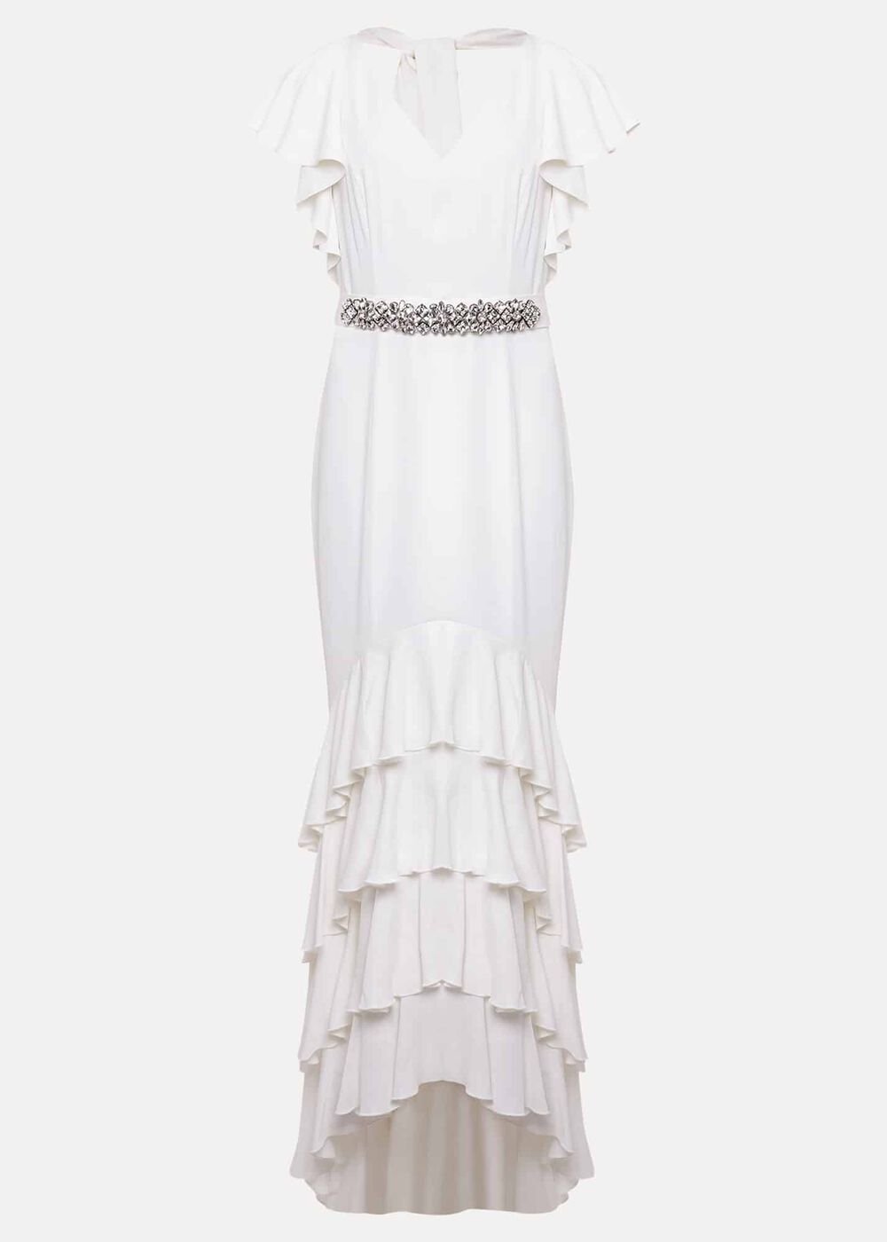 Ellery Frill Maxi Wedding Dress Parchment