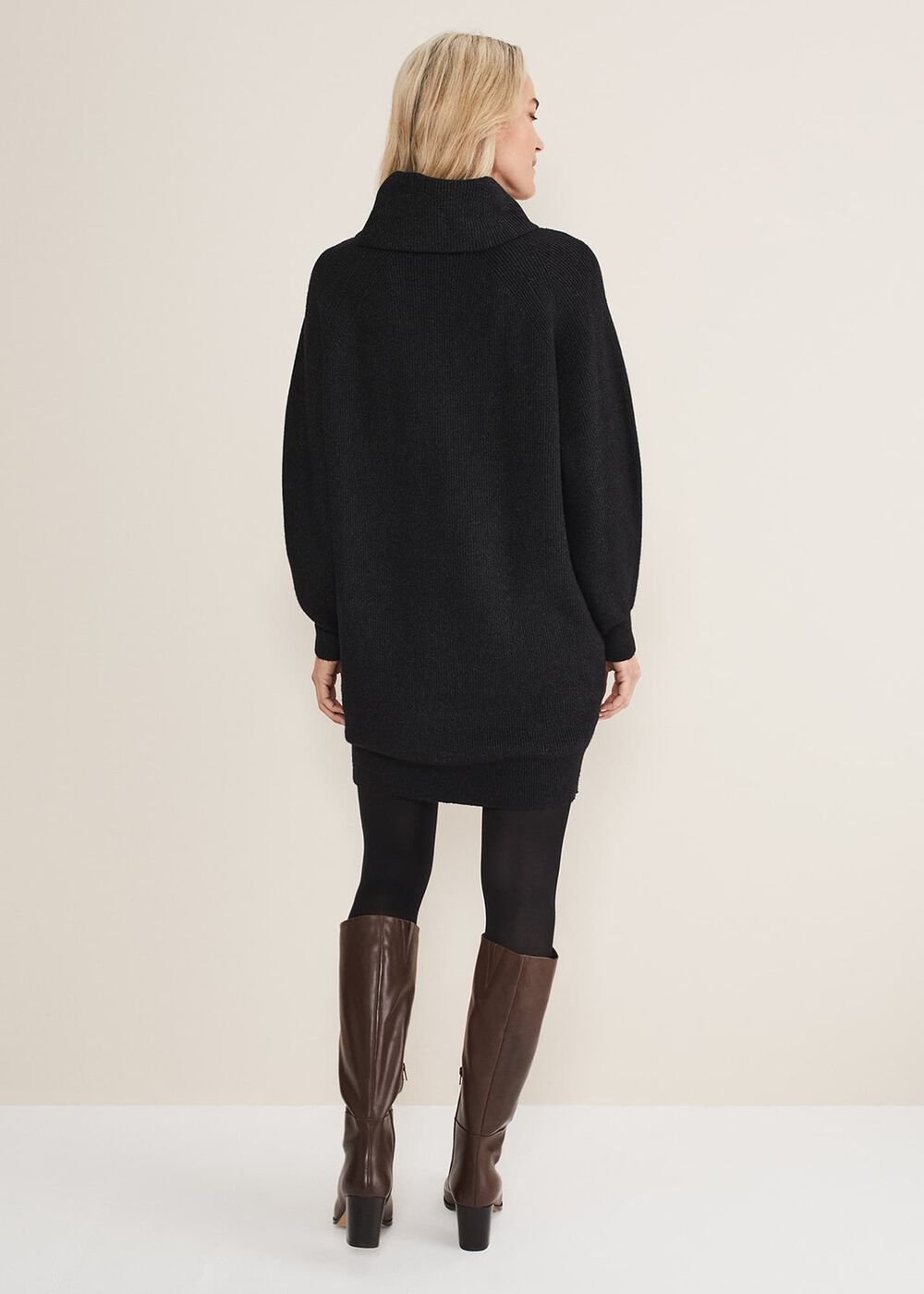 Alyssa Knitted Dress Charcoal