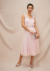 Ella Tulle Dress Antique Rose