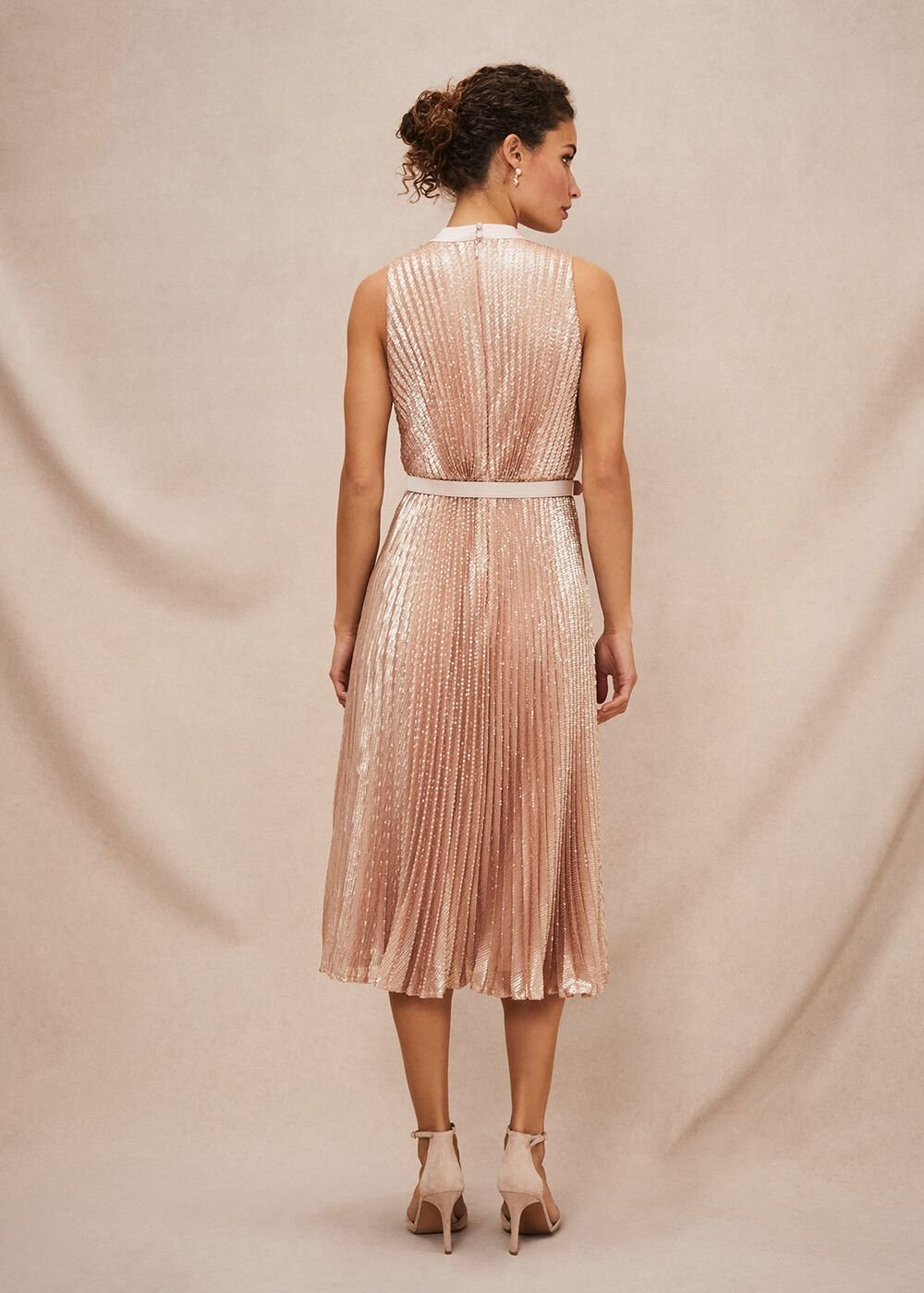 Simara Sequin Dress Rose Gold