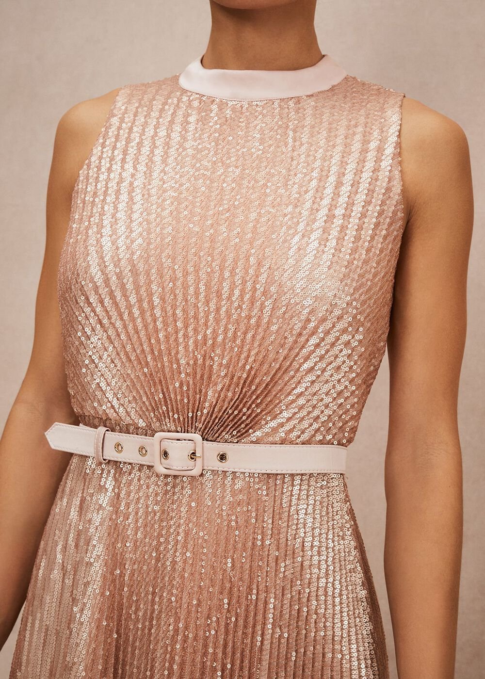 Simara Sequin Dress Rose Gold
