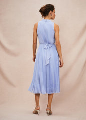 Simara Pleated Midi Dress Cornflower