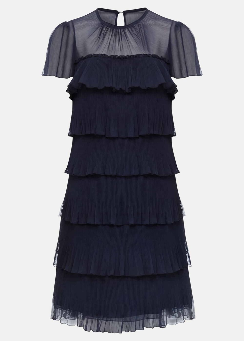 Mimi Pleated Mini Dress Navy
