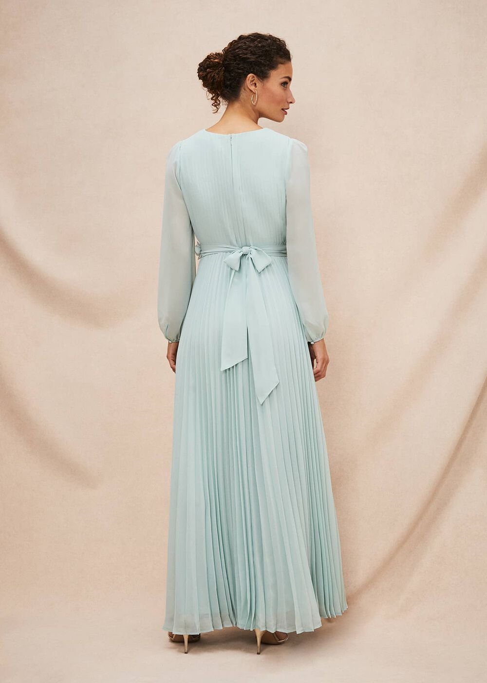 Alecia Pleated Maxi Dress Peppermint