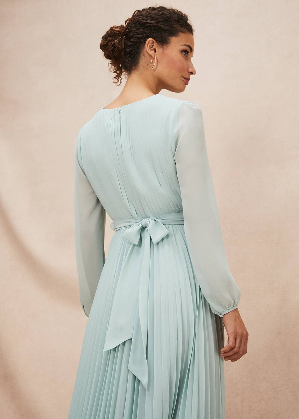 Alecia Pleated Maxi Dress Peppermint