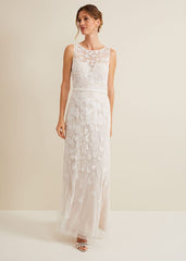 Ottilie Beaded Maxi Wedding Dress Ivory