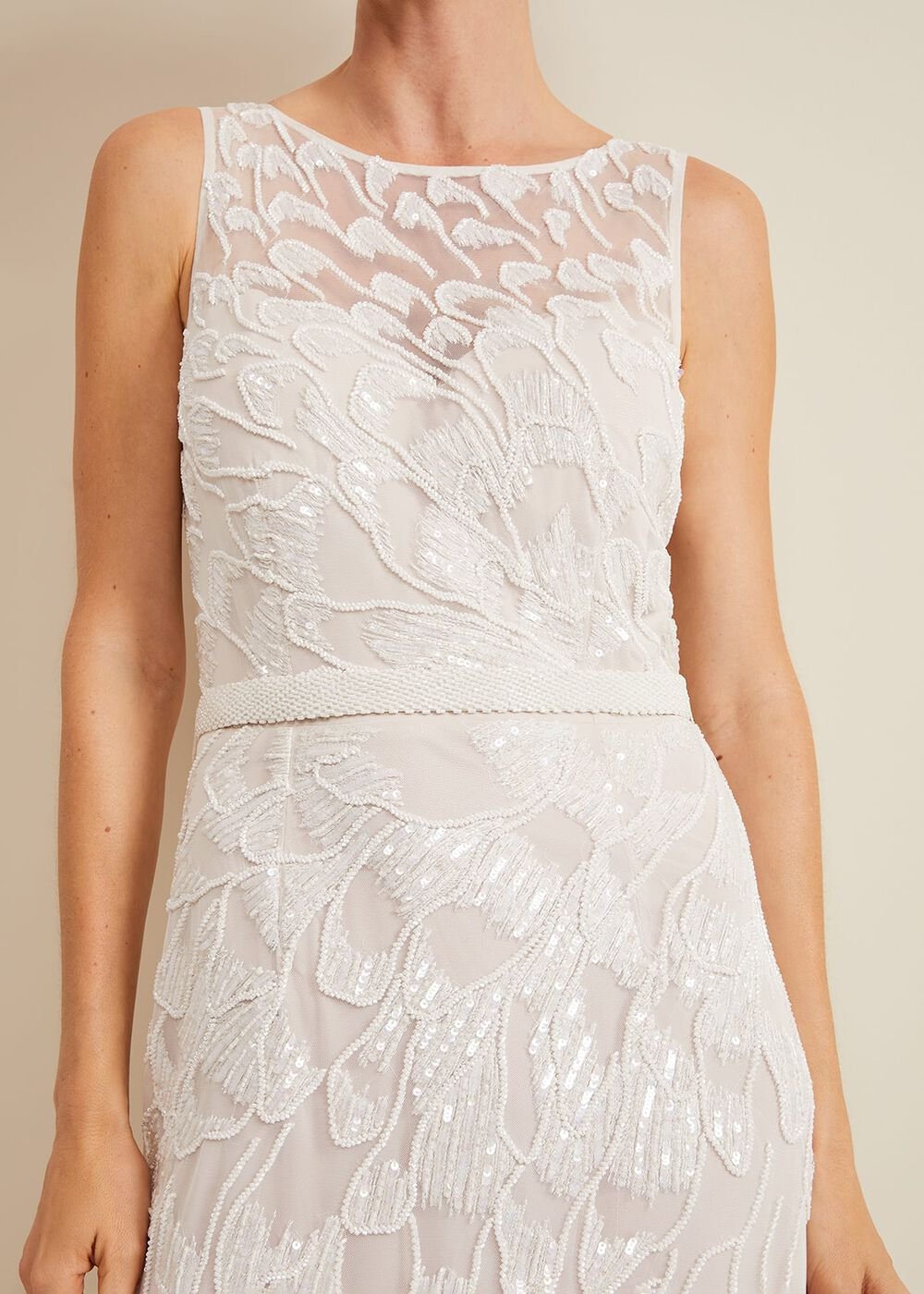Ottilie Beaded Maxi Wedding Dress Ivory