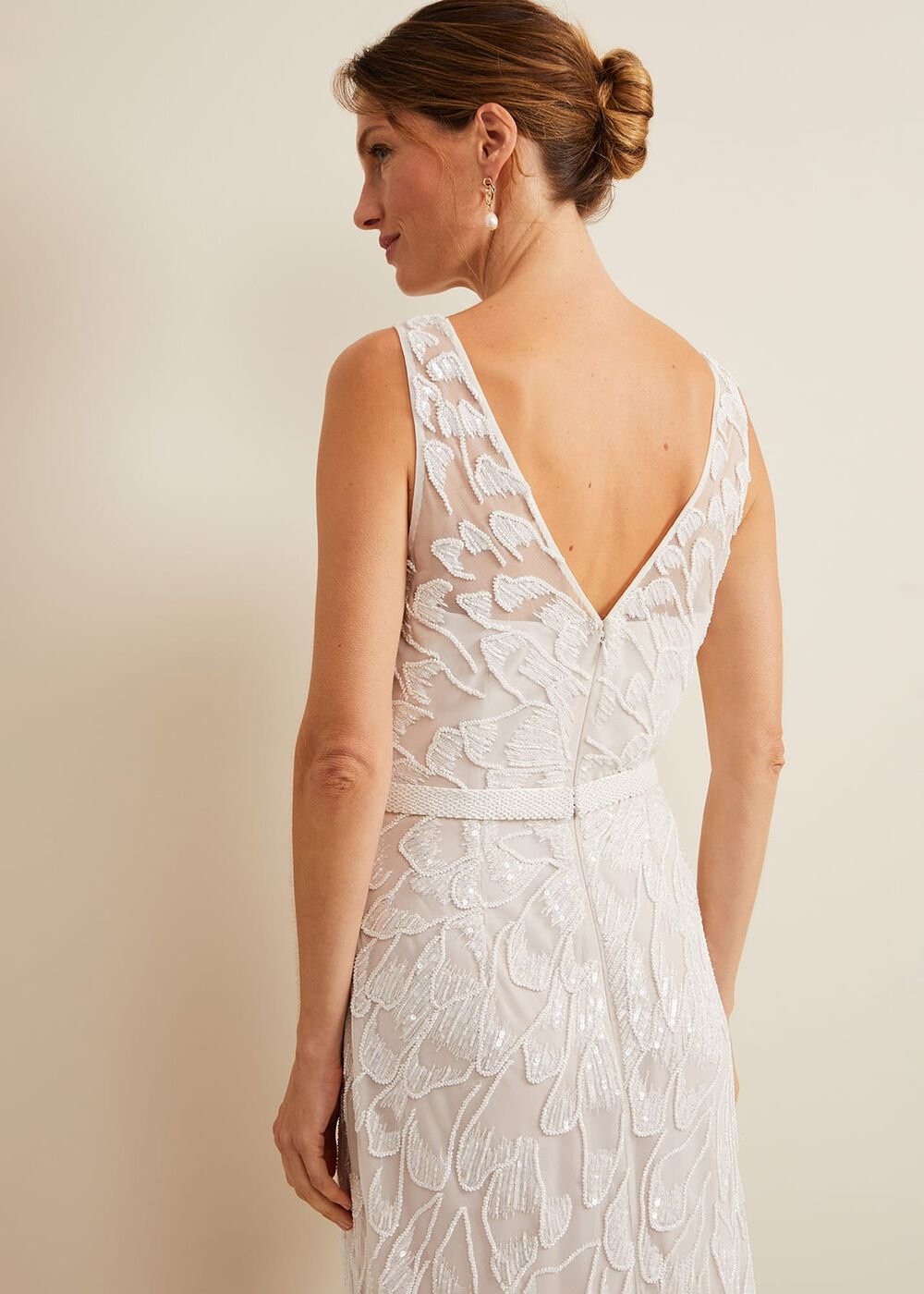 Ottilie Beaded Maxi Wedding Dress Ivory