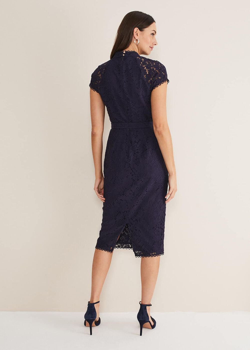 Aurora Lace Dress Navy