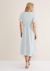 Julissa Ruffle Wrap Midi Dress Eau De Nil