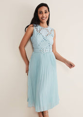 Petite Amora Lace Bodice Dress Peppermint