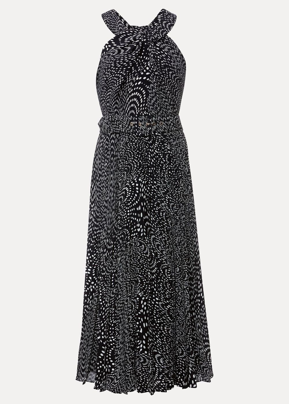 Petite Elsie Spot Dress Navy/Ivory