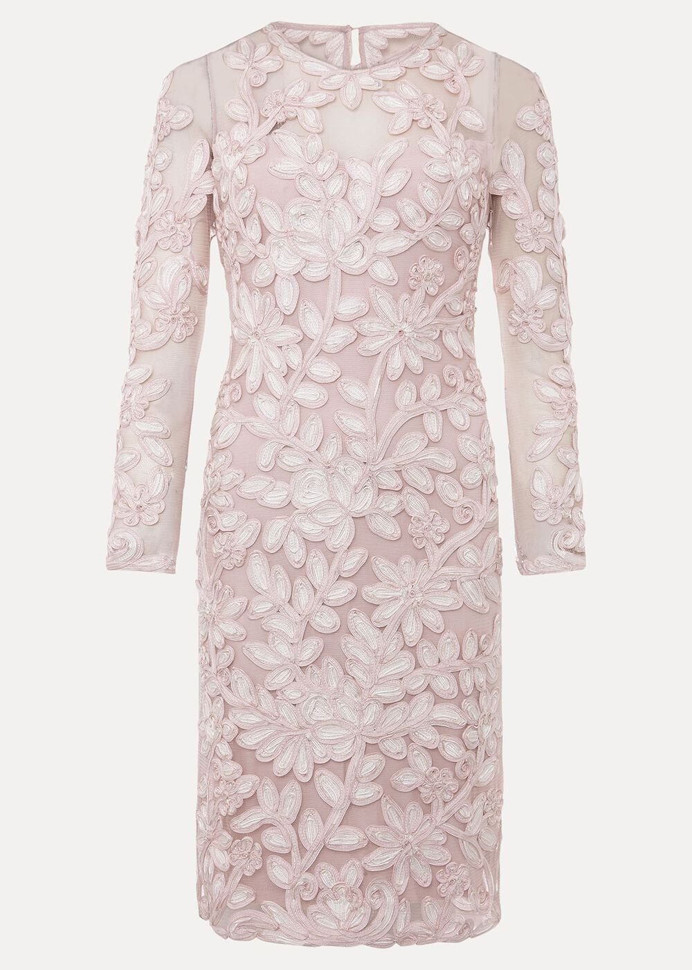 Petite Annika Tapework Dress Antique Rose/Ivory