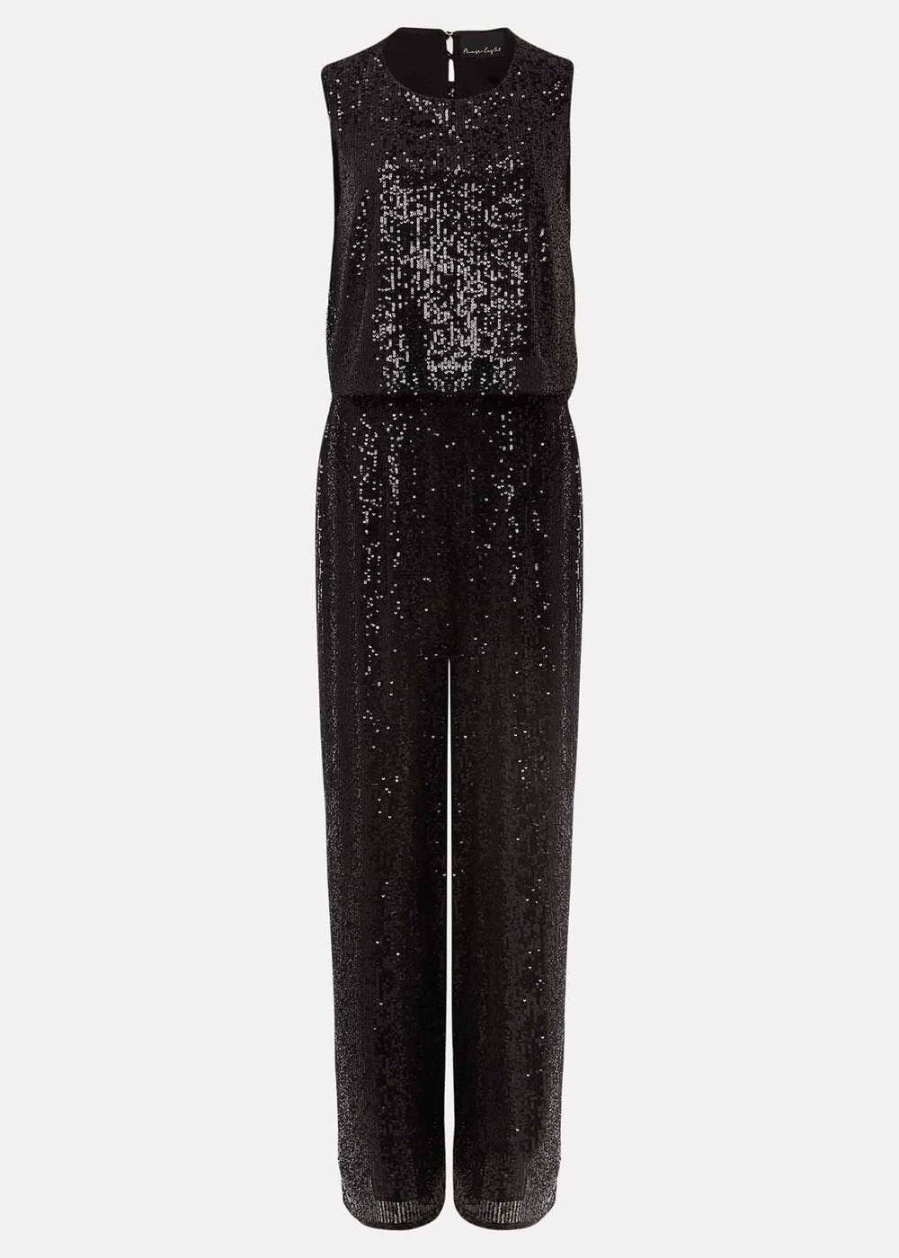 Aubrey Striped Wide Leg Jumpsuit Black