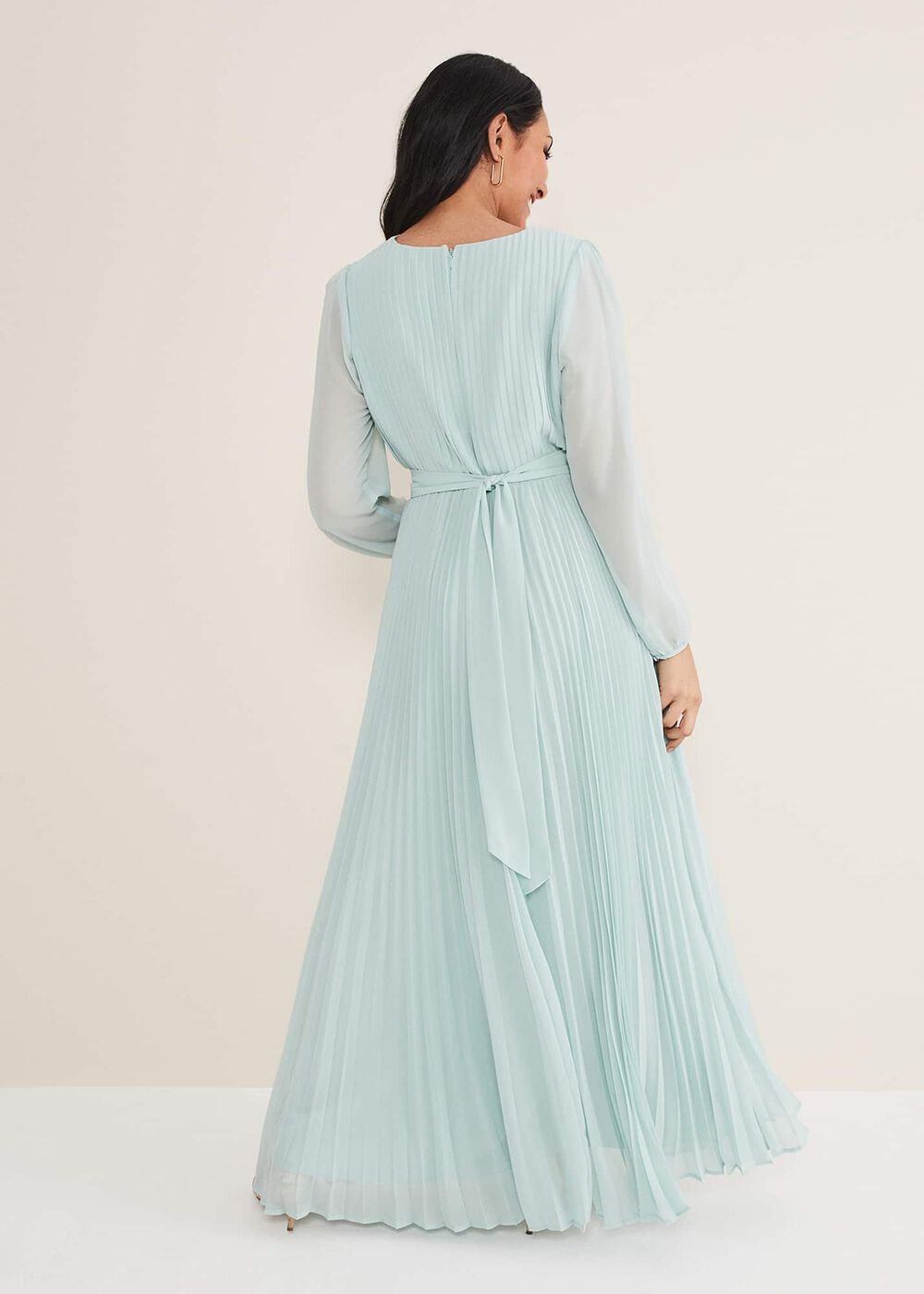 Petite Alecia Pleated Maxi Dress Peppermint