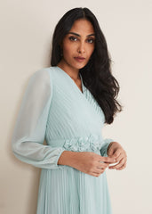Petite Alecia Pleated Maxi Dress Peppermint