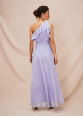 Mia One Shoulder Maxi Dress China Blue