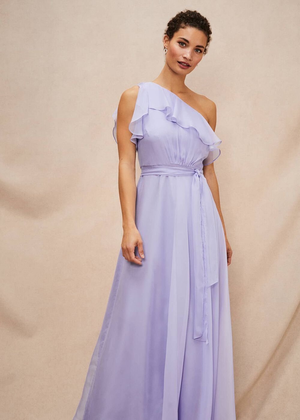 Mia One Shoulder Maxi Dress China Blue